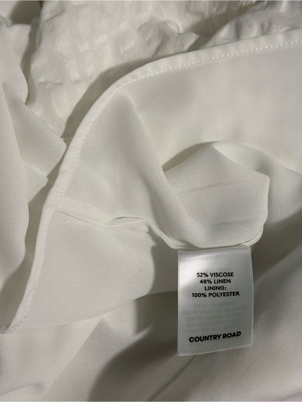 Country Road linen blend puff sleeve shirt dress - Picture 8 of 8